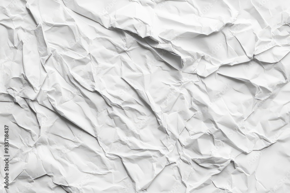 Fototapeta premium Abstract Texture of Crumpled White Paper
