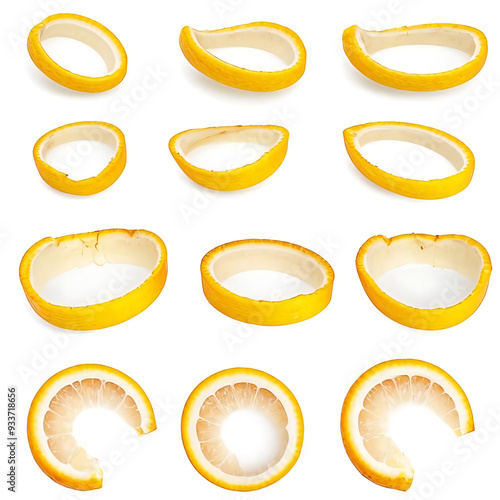 Lemon cider on white background 