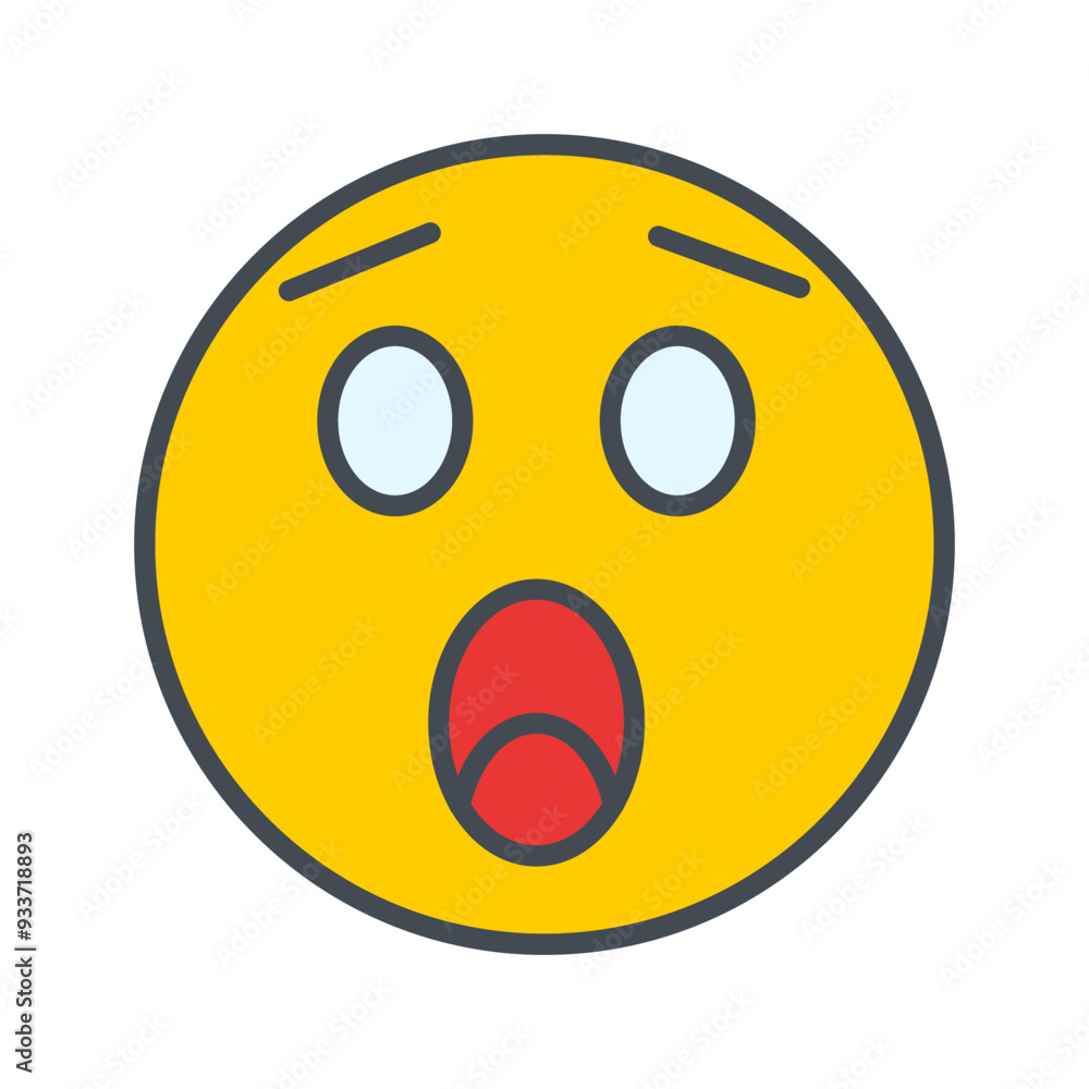 Astonished Face Vector Icon Astonished Face Vector Icon