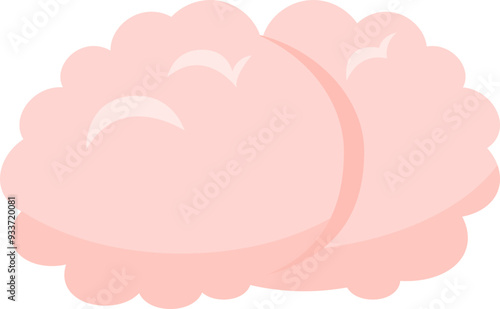 Illustration of a stylized human brain in pink tones, symbolizing intellect and mental health.