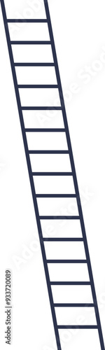 A simple illustration of a leaning ladder, symbolizing growth, progress, or access to higher places.