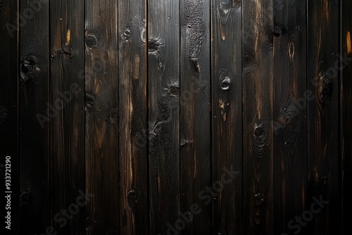 Dark Stained Wooden Planks with Visible Grain