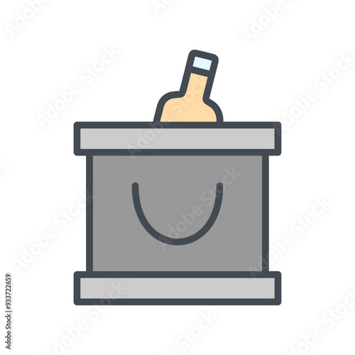 Wine Cooler Vector Icon