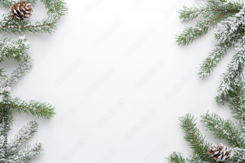 Winter Pine Border Winter Pine Border