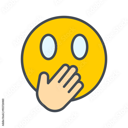 Face with Hand Over Mouth Vector Icon
