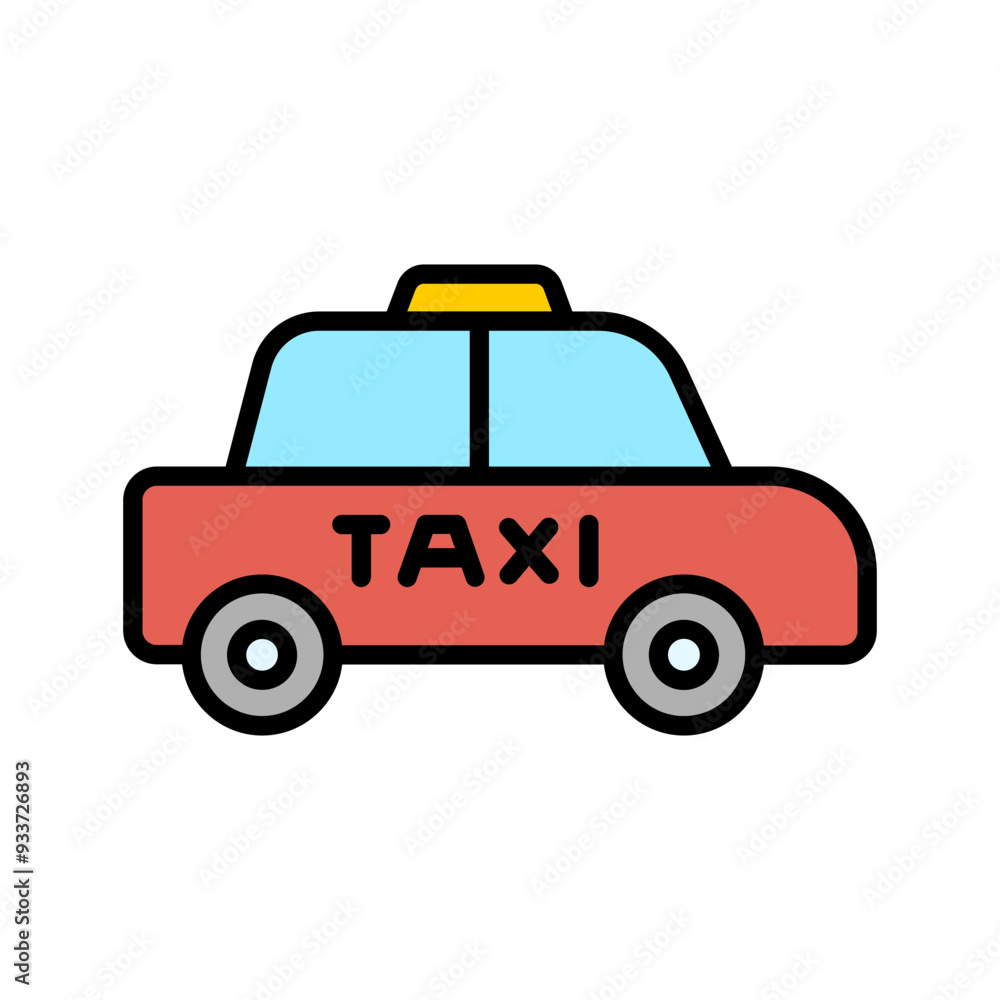 Fototapeta premium Taxi Vector Icon