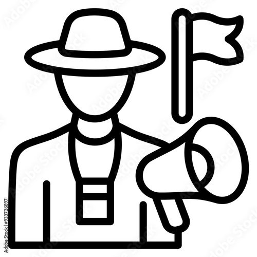 Tour Guide Icon For Design Element