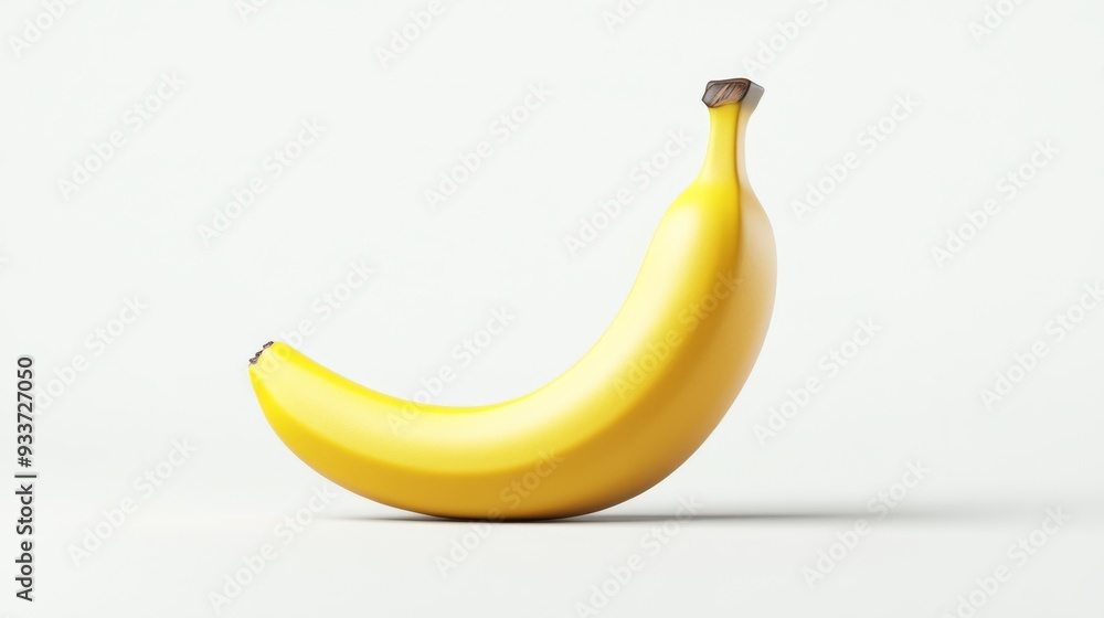 Vibrant 3D Ripe Banana Icon Illustrating Healthy Lifestyle and Nutrition Vibrant 3D Ripe Banana Icon Illustrating Healthy Lifestyle and Nutrition