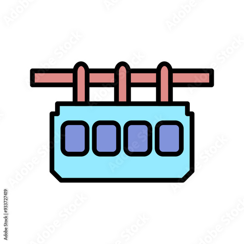 Suspension Railway Vector Icon