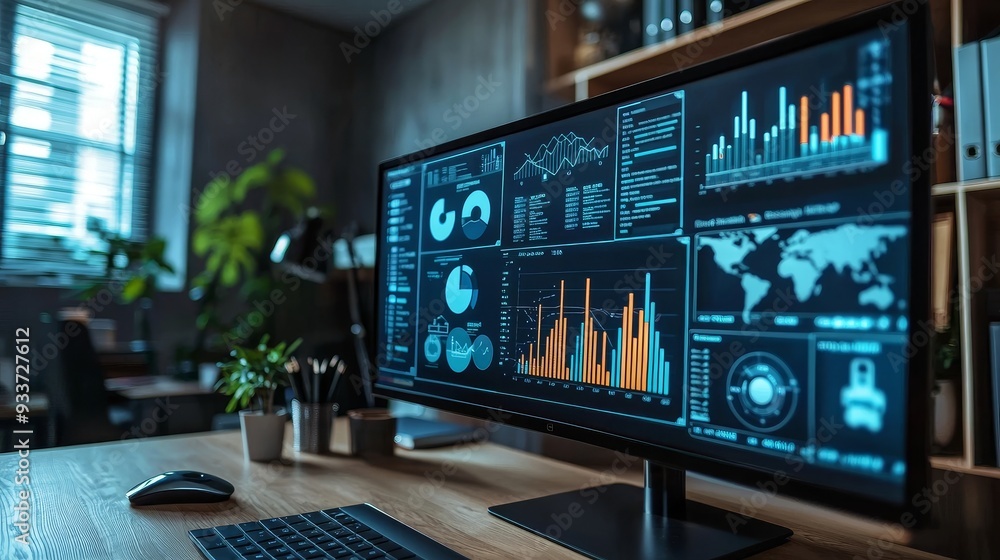 The futuristic HUD interface wallpaper presents essential data against a dark background in a clean and organized display. The futuristic HUD interface wallpaper presents essential data against a dark background in a clean and organized display.