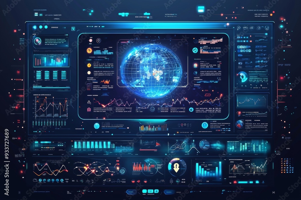 Interface elements of hud games on a beautiful background Interface elements of hud games on a beautiful background