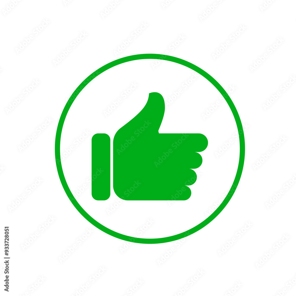 Like icon. Thumb up icon on white background. Like icon. Thumb up icon on white background.