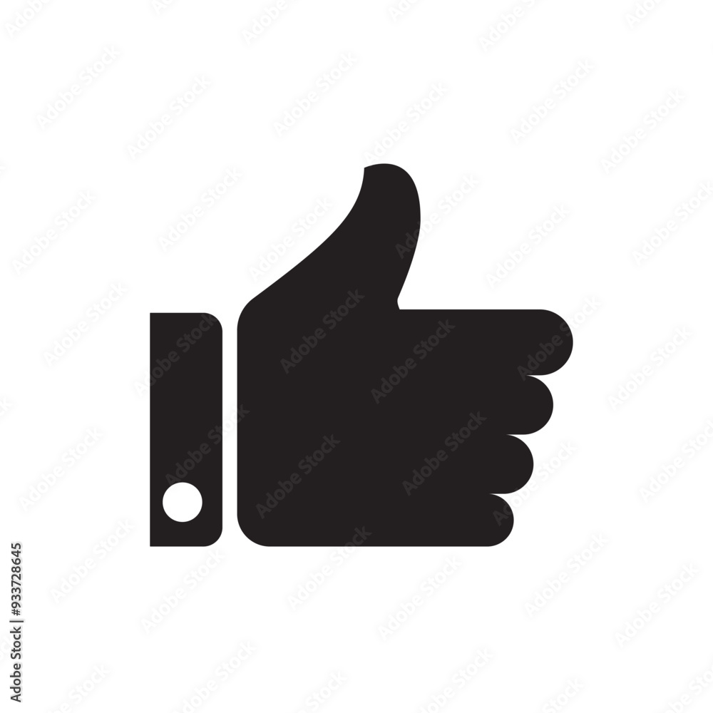 Like icon. Thumb up icon on white background. Like icon. Thumb up icon on white background.