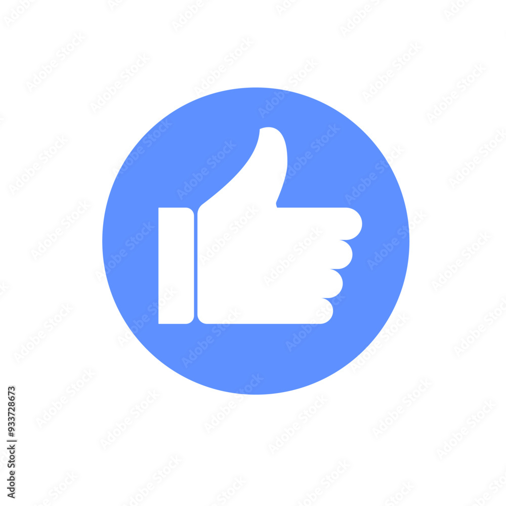Like icon. Thumb up icon on white background. Like icon. Thumb up icon on white background.
