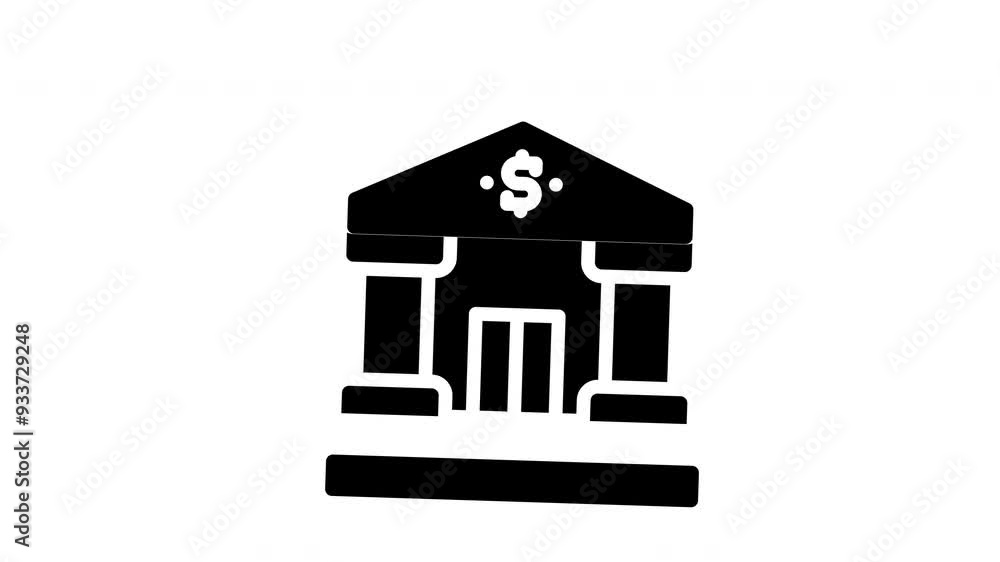 Animation bank building. Suitable for financial brochures, websites, or educational materials related to banking. Animation bank building. Suitable for financial brochures, websites, or educational materials related to banking.