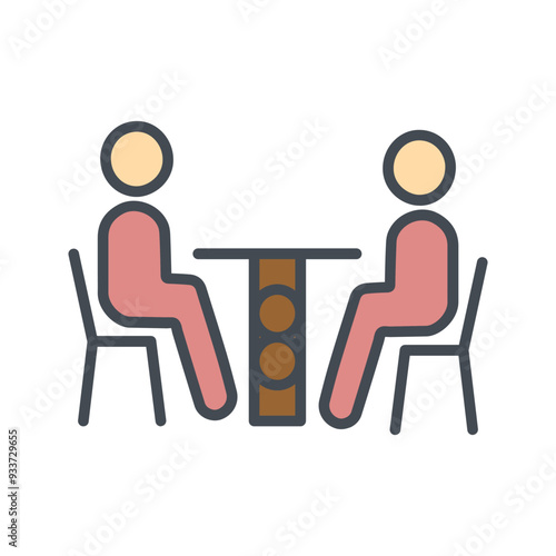 Family Dinner Vector Icon