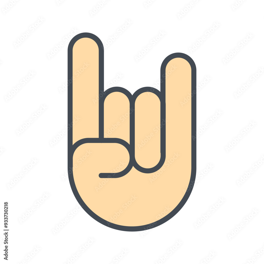 Sign of the Horns Vector Icon Sign of the Horns Vector Icon