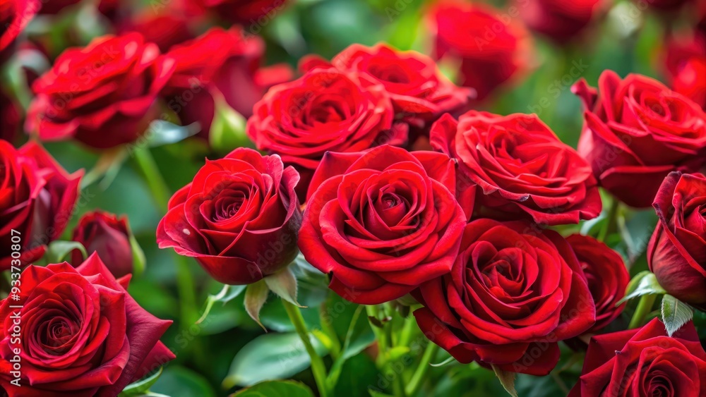 Close-up of vibrant small red roses, roses, red, flowers, close-up, petals, floral, garden, beauty, delicate, bloom, nature Close-up of vibrant small red roses, roses, red, flowers, close-up, petals, floral, garden, beauty, delicate, bloom, nature