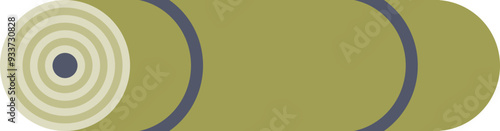 Rolled olive green yoga mat with circular pattern, symbolizing wellness and balance.