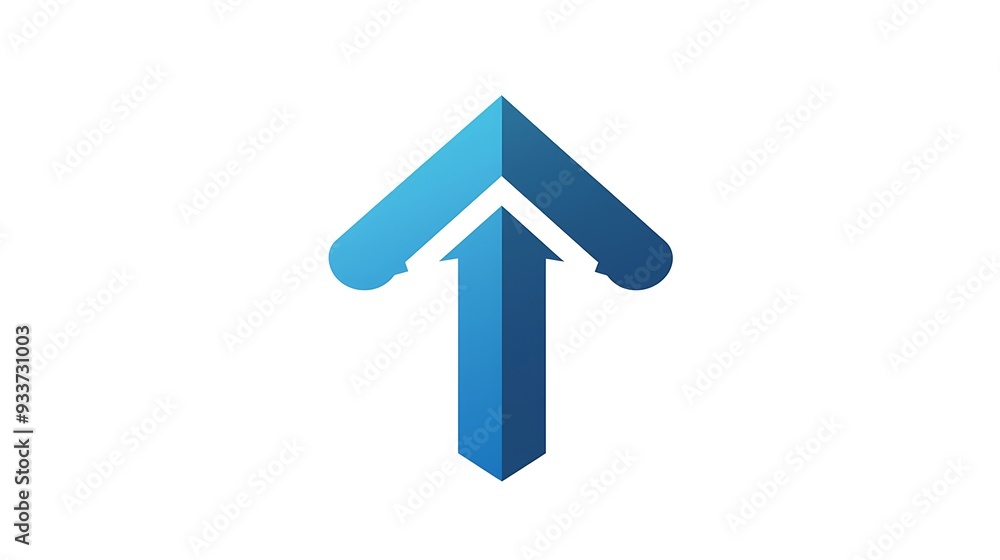 Blue Up Arrow Icon Representing Growth, Success, and Progress Blue Up Arrow Icon Representing Growth, Success, and Progress