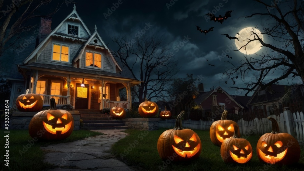 halloween pumpkin in the graveyard background with pumpkins halloween pumpkin in the graveyard background with pumpkins