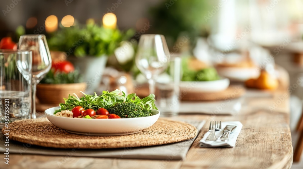 Rustic dining table set with fresh farm-to-table ingredients, farm-to-table meal, natural culinary experience Rustic dining table set with fresh farm-to-table ingredients, farm-to-table meal, natural culinary experience