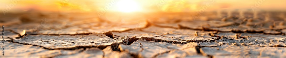 Parched earth in the heat of the sun. Close-up view of cracked dry ground in a desert landscape, illustrating severe drought and climate change. Parched earth in the heat of the sun. Close-up view of cracked dry ground in a desert landscape, illustrating severe drought and climate change.