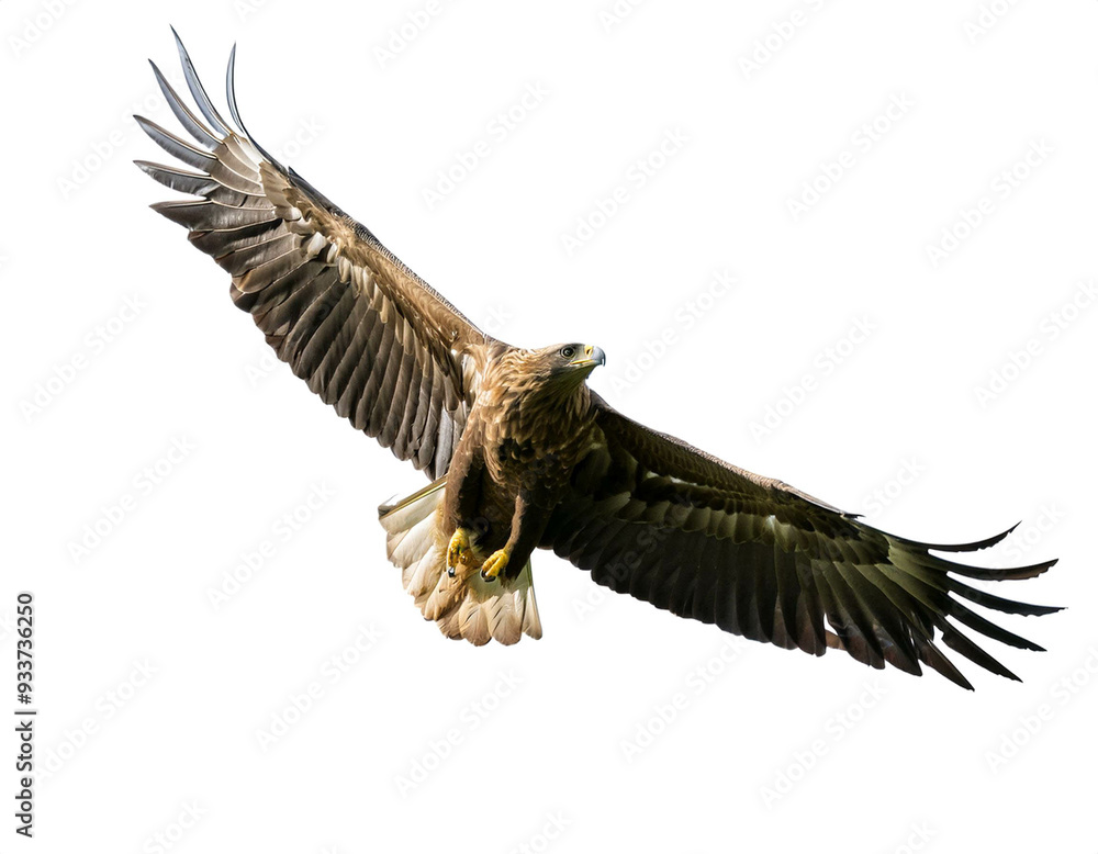 fliegender Adler, isoliert auf weißen Hintergrund, Freisteller, Transparent fliegender Adler, isoliert auf weißen Hintergrund, Freisteller, Transparent