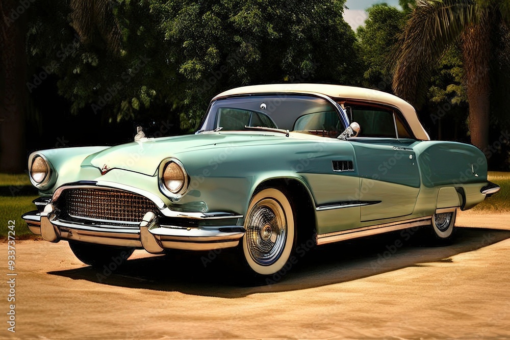 Fototapeta premium Various car decal mockups positioned, the AI Image Generator,