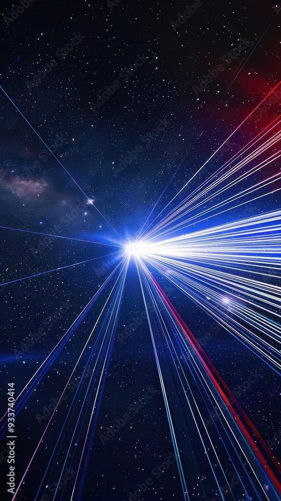 Bright laser beams in the sky