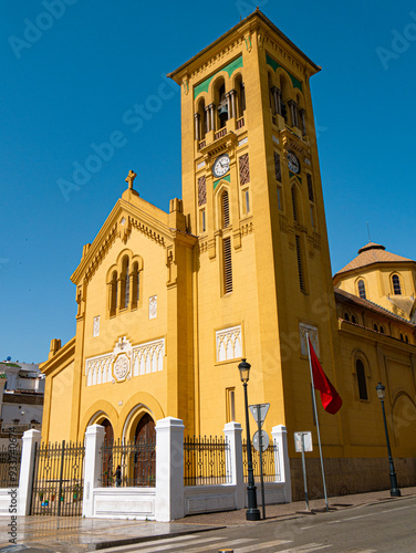 Notre-Dame de la Victoire Church in Tétouan, Morocco - low angle shot