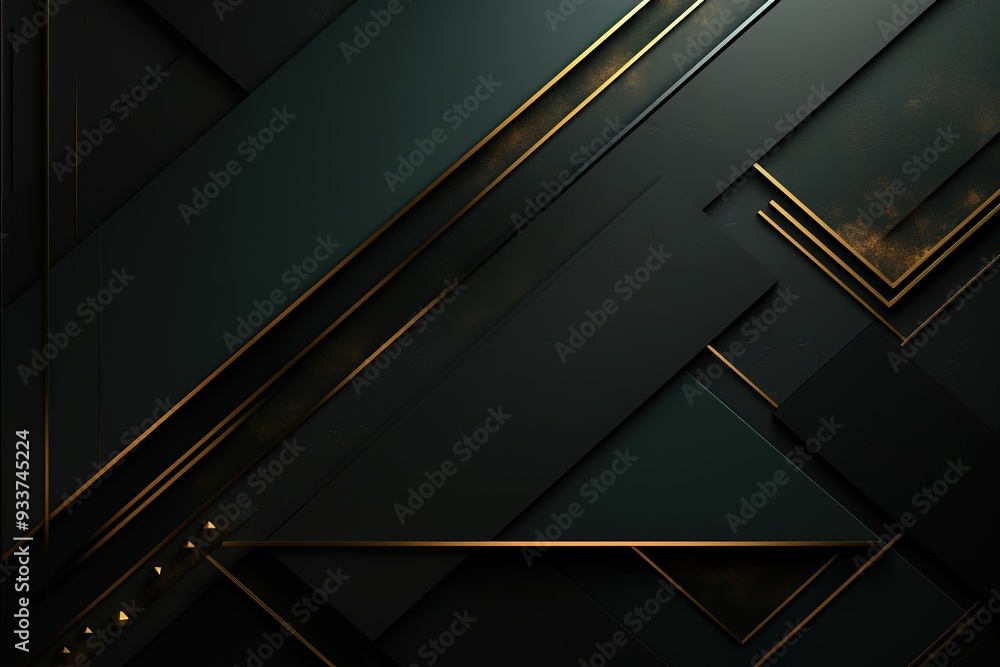 Abstract geometric background with black and gold stripes. Abstract geometric background with black and gold stripes.