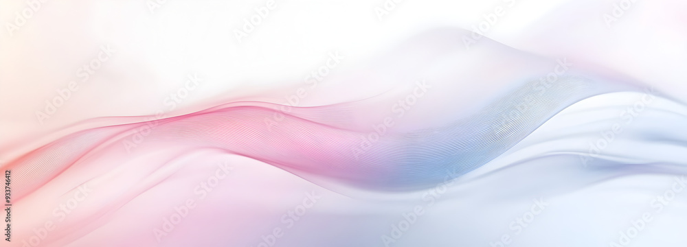 Light gray background with white wavy lines, gradient color in shades of light blue and pink, soft and dreamy atmosphere, light and airy feeling, clean background Light gray background with white wavy lines, gradient color in shades of light blue and pink, soft and dreamy atmosphere, light and airy feeling, clean background