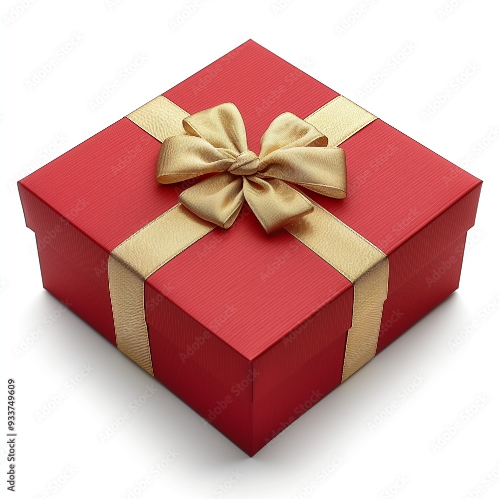 Obraz premium Red Gift Box isolated on White Background.