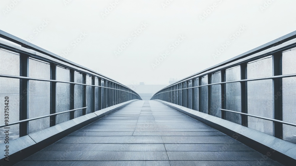 A grey modern bridge with clean lines and architectural symmetry A grey modern bridge with clean lines and architectural symmetry