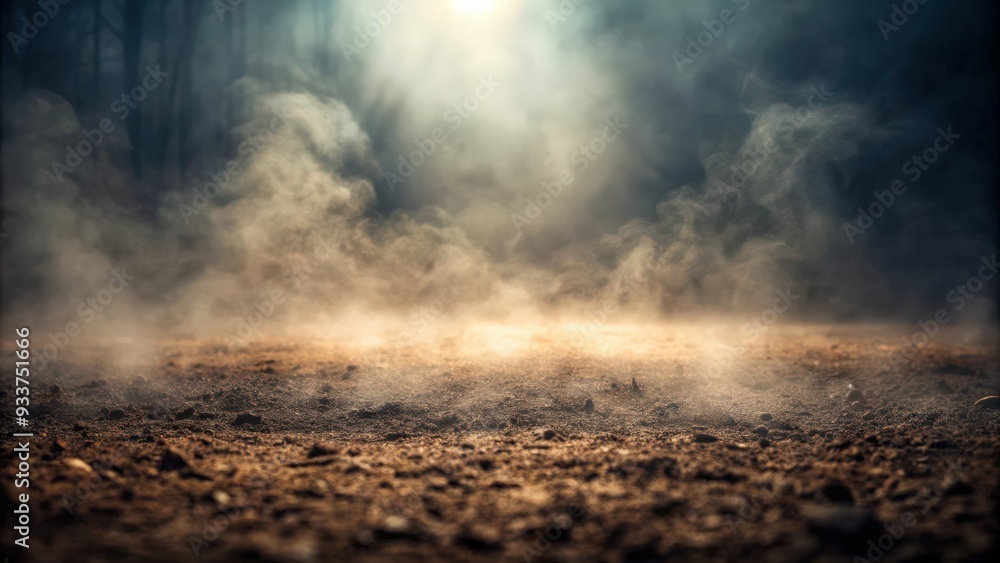 Fototapeta premium Ground fog texture background with a mysterious and atmospheric appearance, ground fog, mist, texture, background, weather