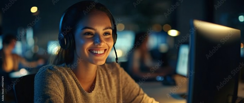 Smiling Customer Service Agent