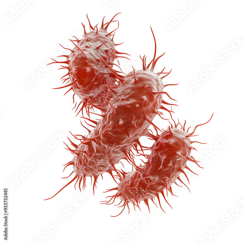 Photography of Borrelia burgdorferi on Plain White background transparent png  photo