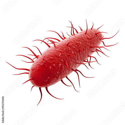 Photography of Salmonella Bacteria, Isolated on Plain White background transparent png  photo