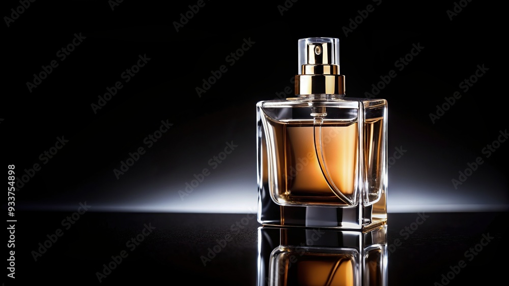 Perfume bottle isolated on black background, luxury, reflection, beauty, isolated, bottle, glass, silver, classy, design, accessory, modern, decoration, scent, cosmetic, container Perfume bottle isolated on black background, luxury, reflection, beauty, isolated, bottle, glass, silver, classy, design, accessory, modern, decoration, scent, cosmetic, container