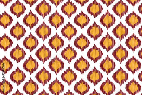 Ethnic ikat pattern. Beautiful pattern. Folk embroidery, bohemian style, Aztec geometric art ornament print. Ethnic abstract art. Seamless fabric design for fabric, carpet, wallpaper, and clothing