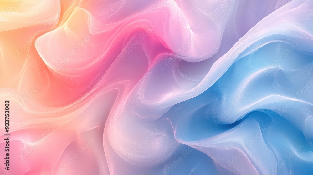 A digital artwork with abstract and neon floral patterns, blending pastel colors of pink, blue, A digital artwork with abstract and neon floral patterns, blending pastel colors of pink, blue,