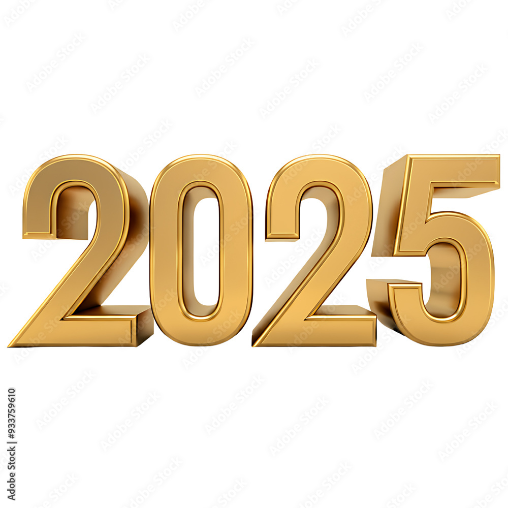 Happy New Year 2025 - Isolated. png isolated background. transparent background Happy New Year 2025 - Isolated. png isolated background. transparent background