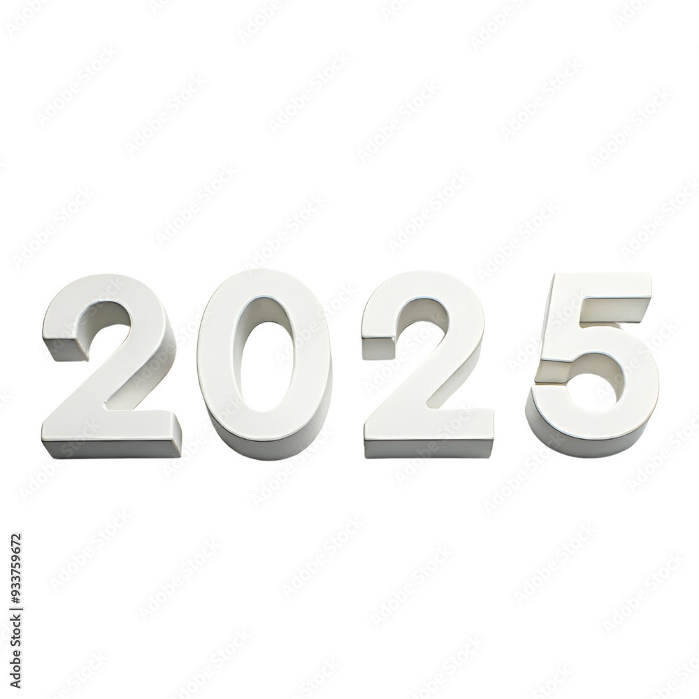 Happy New Year 2025 - Isolated. png isolated background. transparent background Happy New Year 2025 - Isolated. png isolated background. transparent background