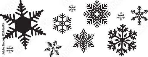 Snowflake christmas icon - Vector snow 