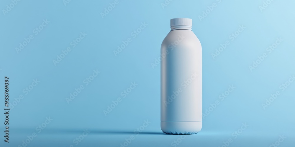 Refreshing Hydration - 3D Water Bottle Icon with Minimal Design for Healthy Lifestyle Concepts Refreshing Hydration - 3D Water Bottle Icon with Minimal Design for Healthy Lifestyle Concepts