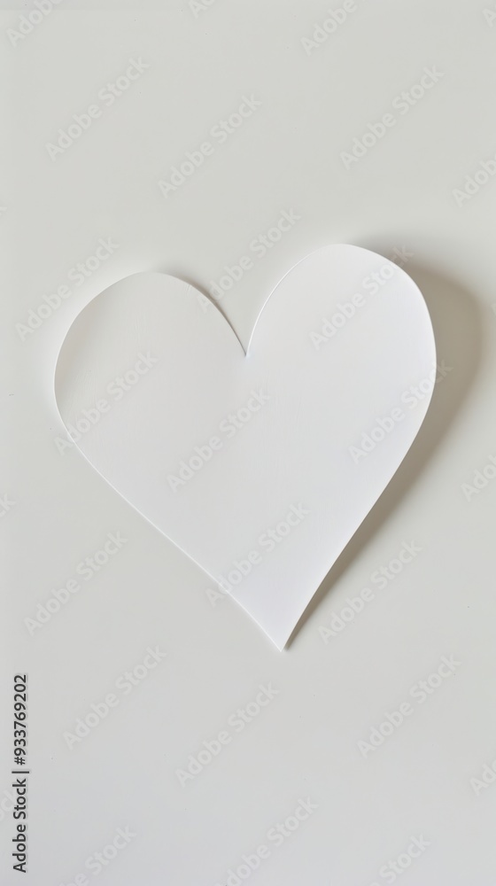 Simple white heart shape Simple white heart shape