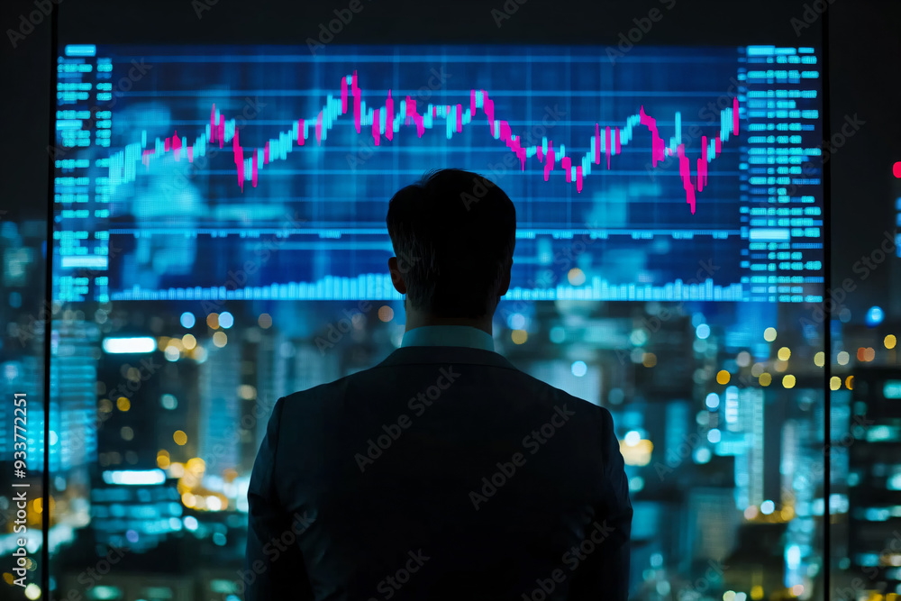 Businessman Stock Market View. Businessman Stock Market View.