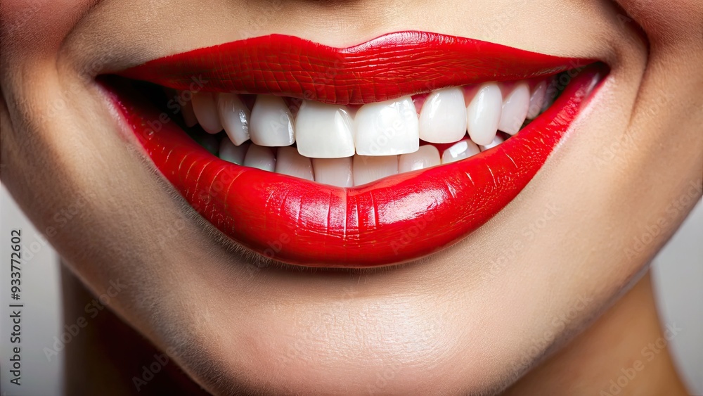 A bright and cheerful close-up shot of lush, plump lips curled up into a warm and inviting smile, revealing a hint of white teeth. A bright and cheerful close-up shot of lush, plump lips curled up into a warm and inviting smile, revealing a hint of white teeth.
