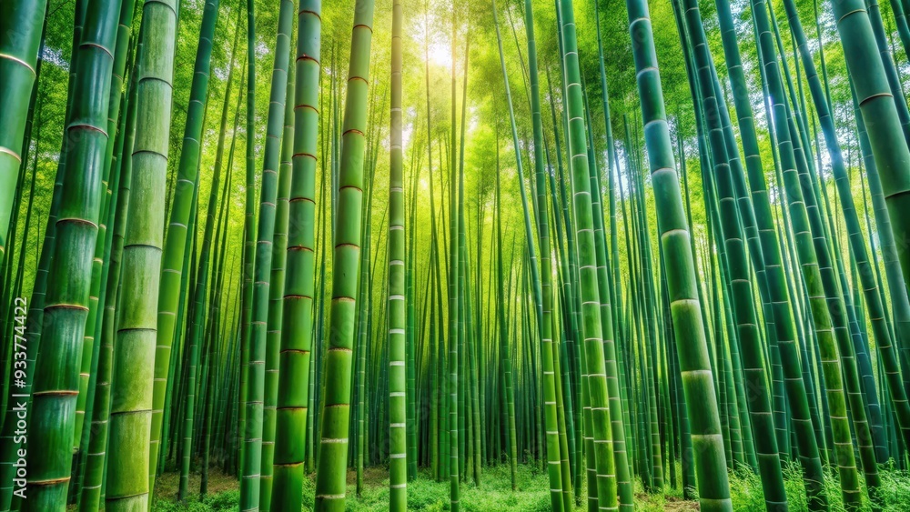 Tall green bamboo plants in a tranquil forest setting, bamboo, green, plant, forest, nature, growth, leaves, stalks, Asian, serene Tall green bamboo plants in a tranquil forest setting, bamboo, green, plant, forest, nature, growth, leaves, stalks, Asian, serene